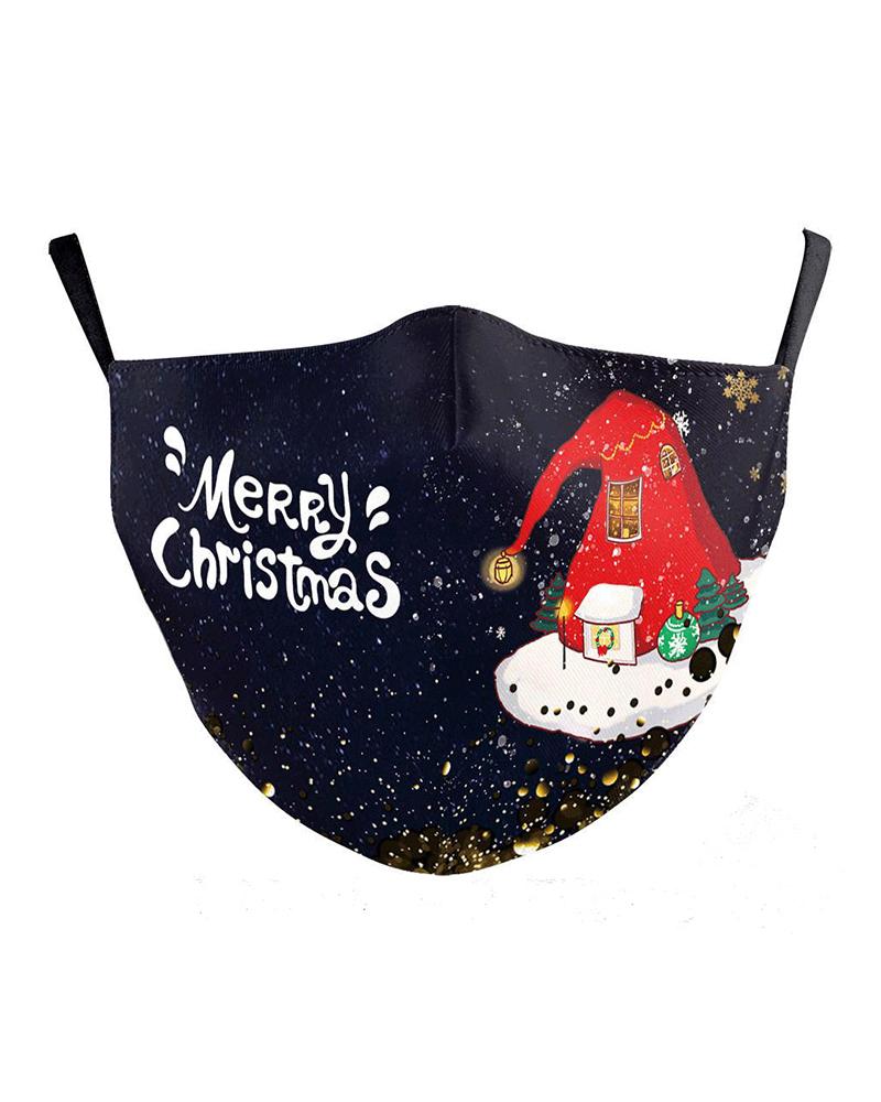 

Christmas Print Breathable Filter Face Mask, Style2
