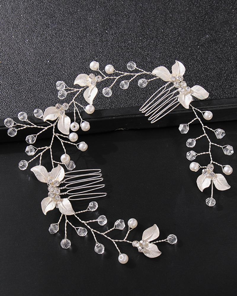 

1pcs Gorgeous Handmade Flower Wedding Bridal Hairband With Comb, Style3