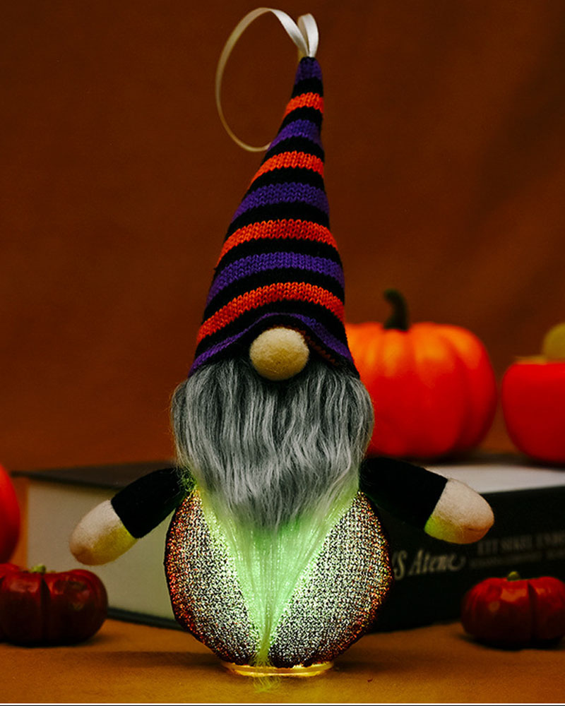 

Lighted Halloween Decoration Rudolph Gnomes Doll Ornaments Kids Toy Gift Horror Party Props Event Party Window Table Decor, Style3