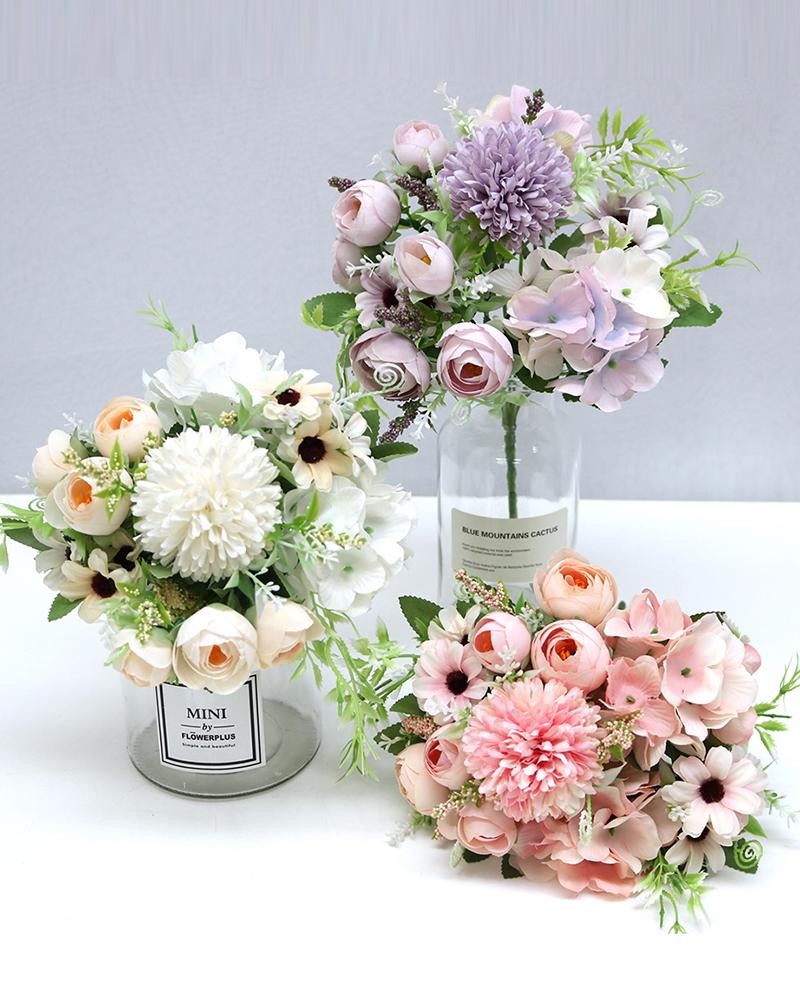 Artificial Peonies Fake Flower Arrangement Wedding Table Centerpiece Decorations