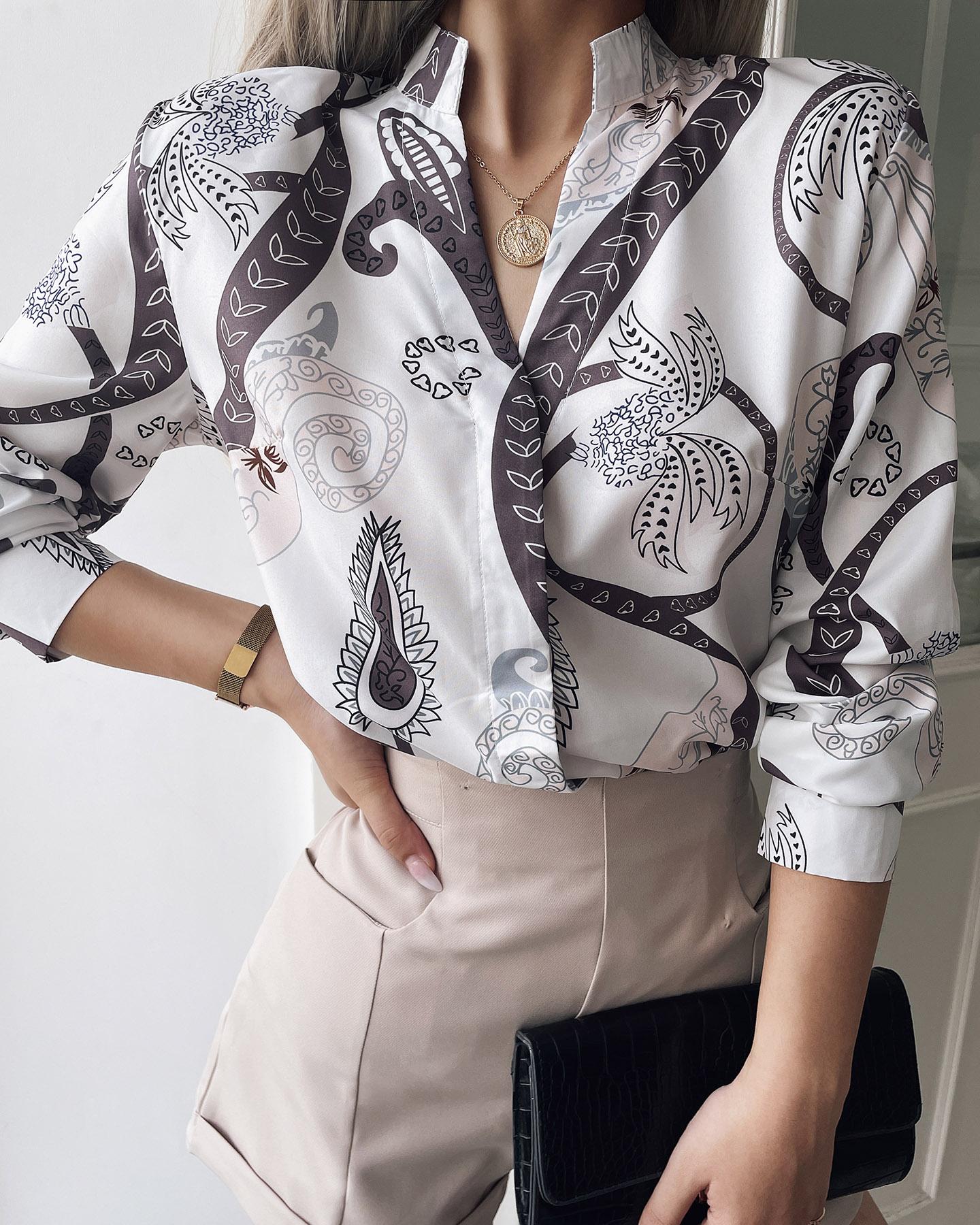 

All Over Print Long Sleeve Shirt, Multicolor