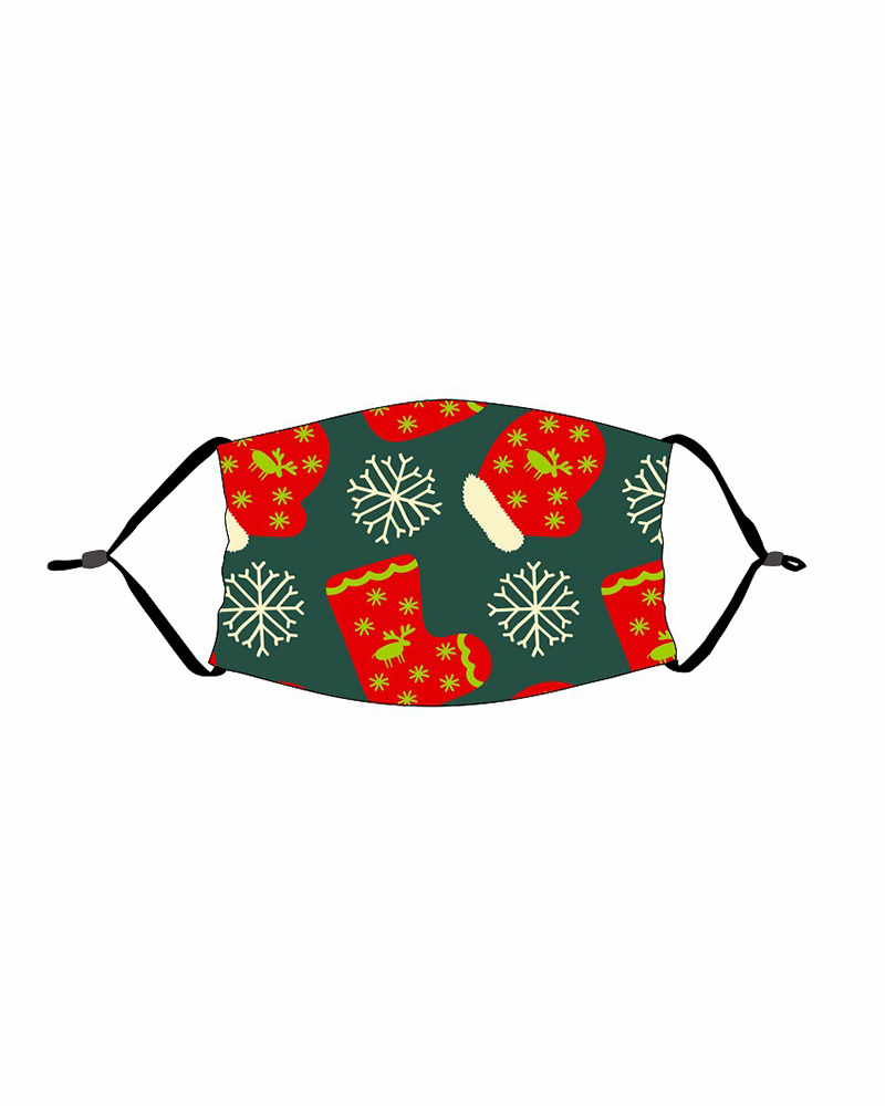 

Christmas Print PM 2.5 Face Mask For Kids, Style1