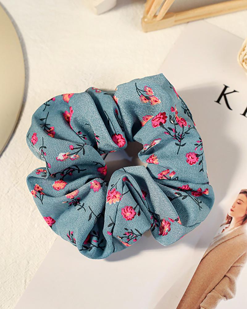 

Ditsy Floral Print Scrunchie, Blue