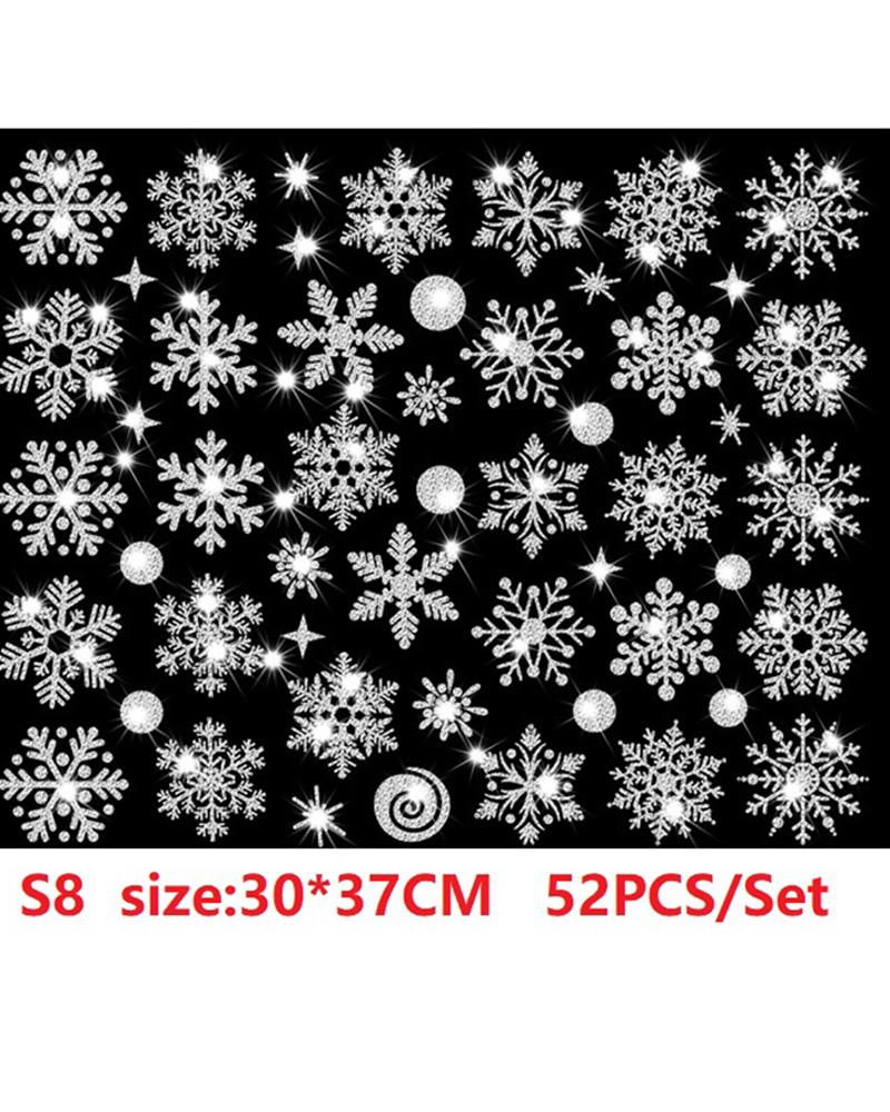 

1Sheet Christmas Snowflake Glitter Window Sticker, Style8