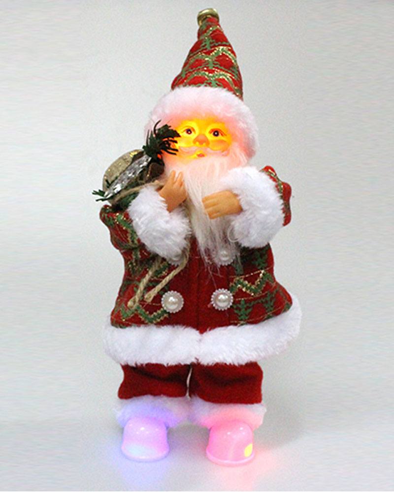 

Christmas Ornaments Santa Claus Doll LED Light Dance Christmas Figurine Holiday Gift Christmas Home Decoration, Style1