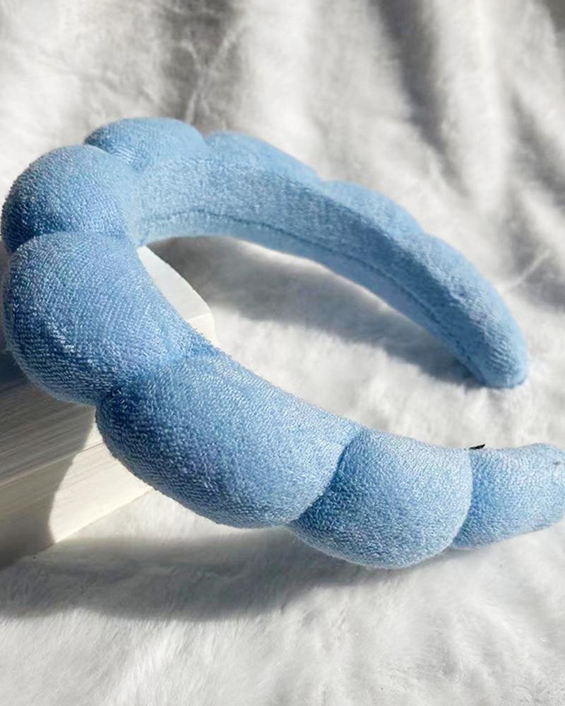 

1pc Spa Wash Face Makeup Sponge Hair Hoop, Blue
