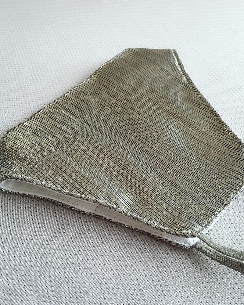 

Glitter Ear Loop Breathable Mouth Mask, Silver