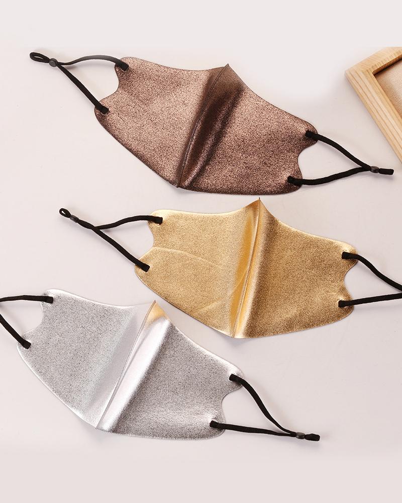 

Bronzing Plain Breathable Face Mask, Gold