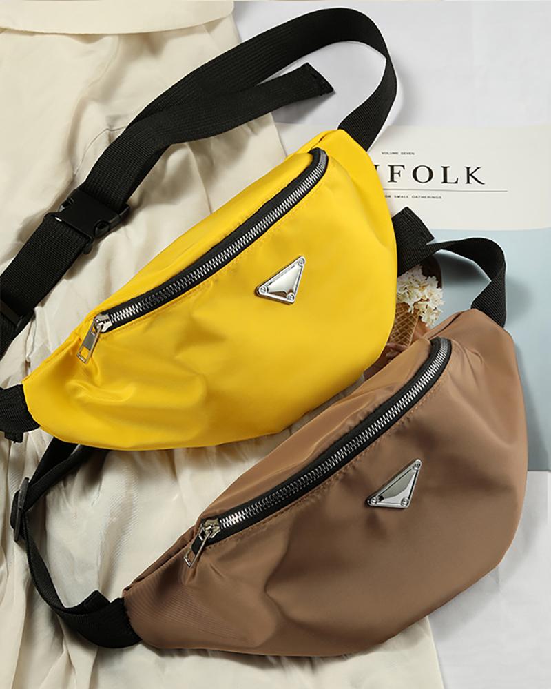 

Zipper Design Fanny Pack, Yellow