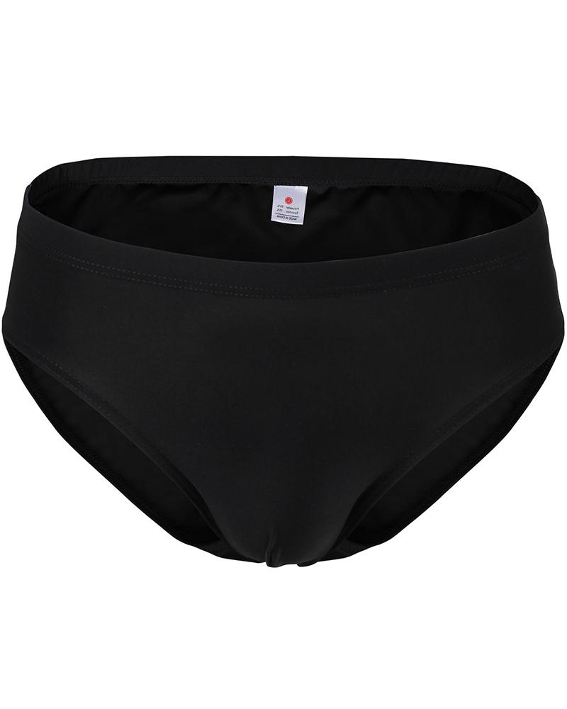 

Solid Slim Breathable Briefs Underwear, Black