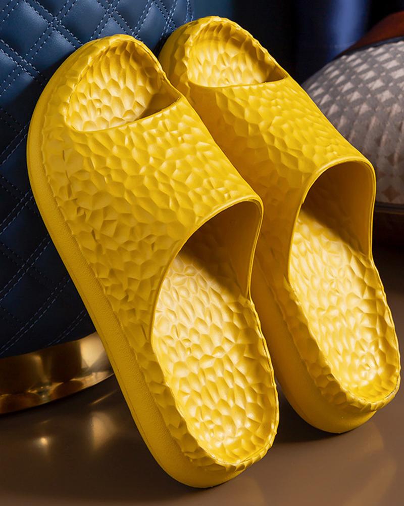 

Solid One Band Upper Eva Platform Sandals, Yellow