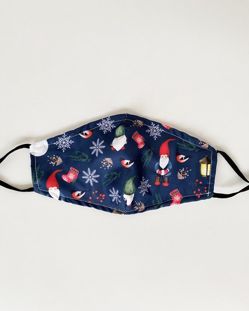 

Christmas Print Valve PM 2.5 Face Mask With Filter For Adult, Style8