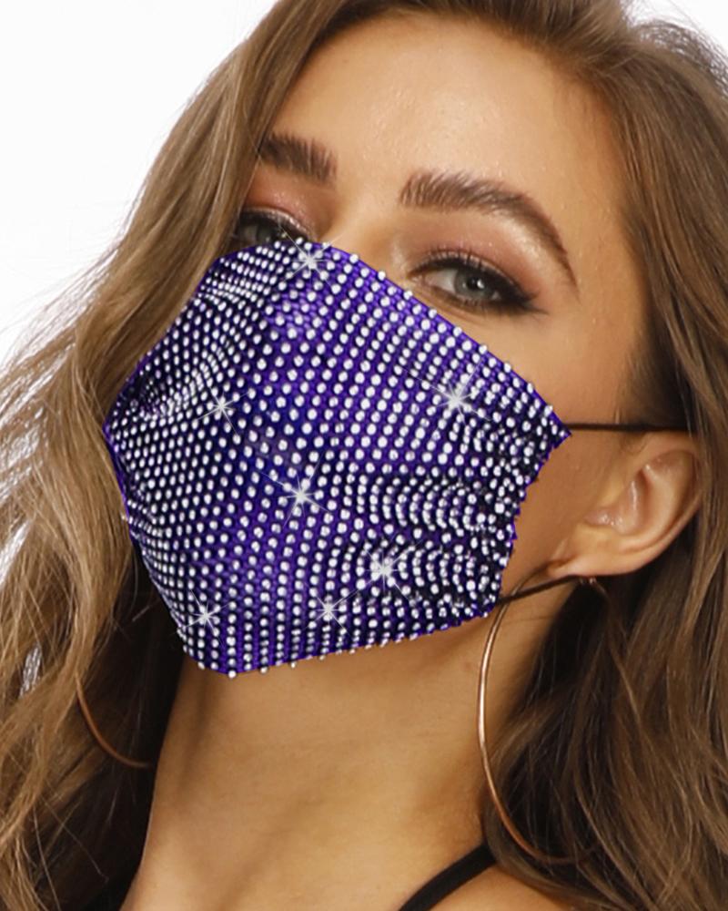 

Studded Breathable Mouth Mask Washable And Reusable, Purple