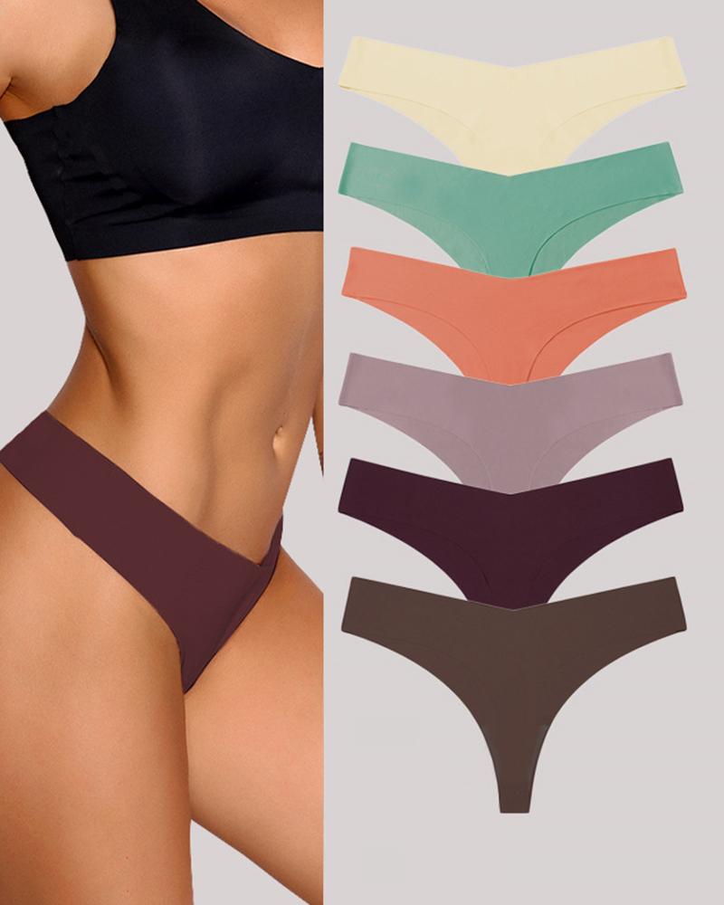 

Seamless Breathable Thong Panty, Orange