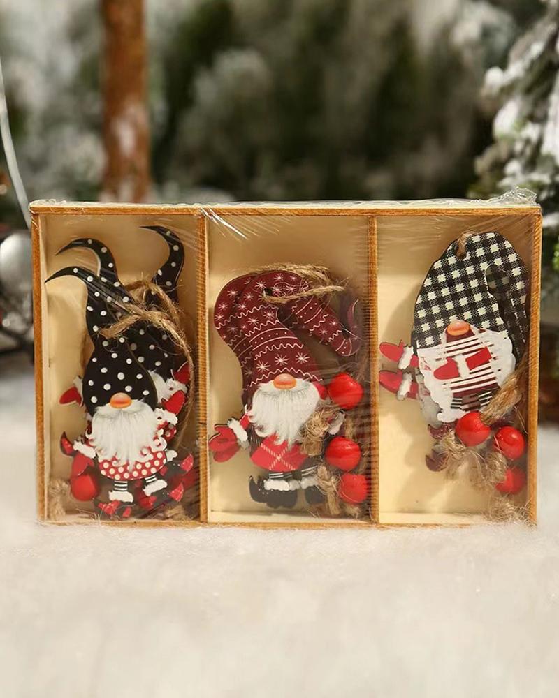 

3PCS/Set Christmas Cute Cartoon Gnomes Hanging Ornament Home Decorations, Style4