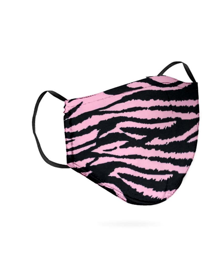 

Zebra Print Breathable Mouth M .a. s. k Washable And Reusable, Pink