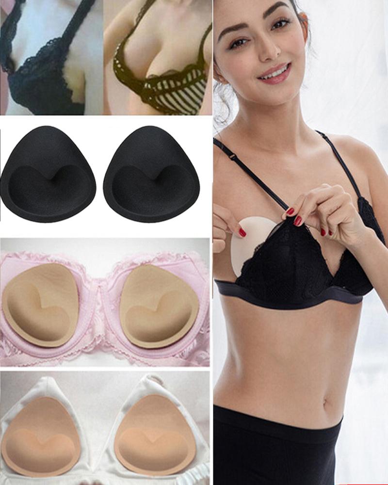 

1 Pair Triangle Push Up Bra Pads Inserts Breast Enhancers, Black