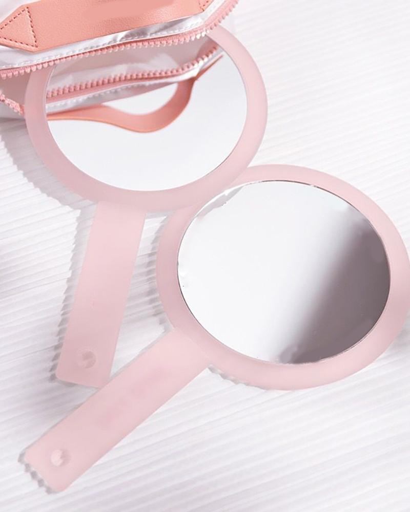 

Single-Sided Portable Hand-held Makeup Mirror, Purple