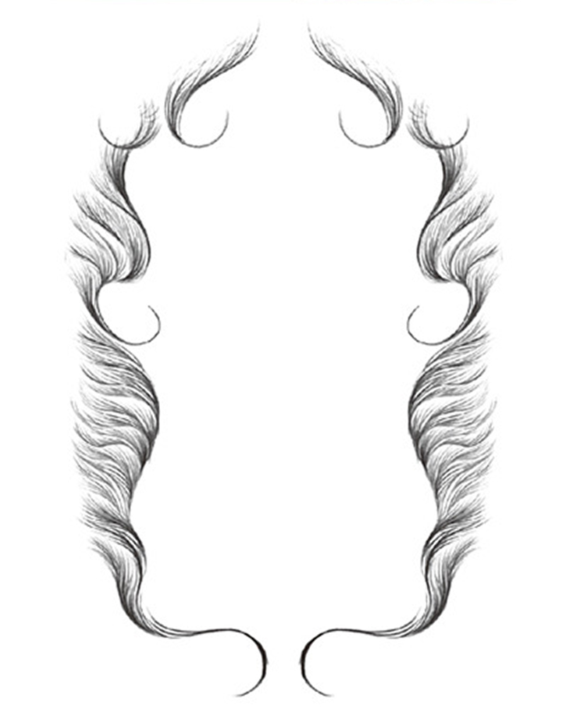 

Fake Edges Curly Baby Hair Tatto Stickers, Style4