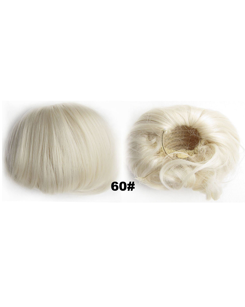 

Synthetic Fiber Hair Extension Chignon Donut Bun Wedding Bridal Wig Hairpiece, Style11