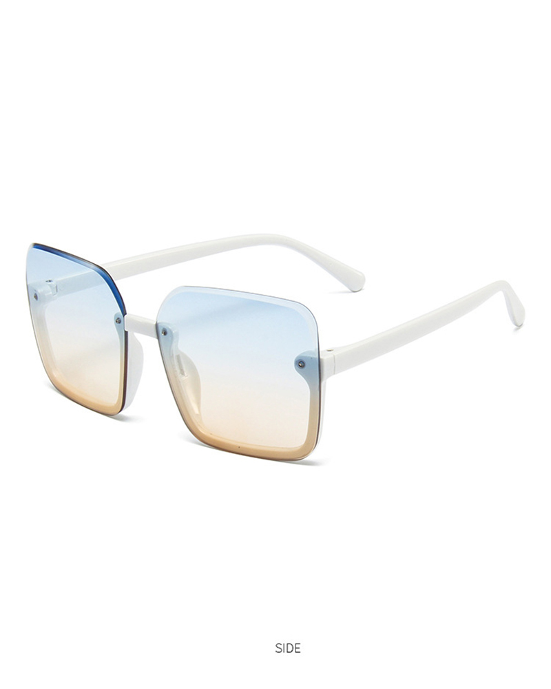 

1Pair Rimless Frame Square Beach Tinted Sunglasses, Style6