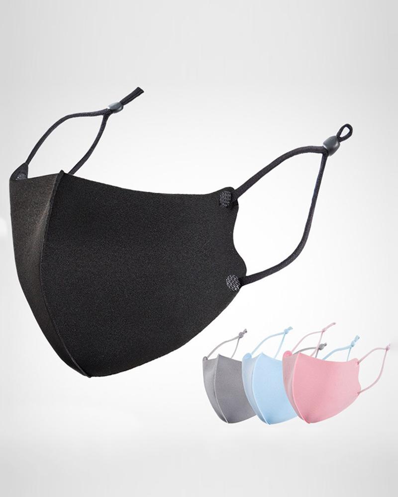 

Ice Silk Breathable Mouth Mask Washable And Reusable, Black