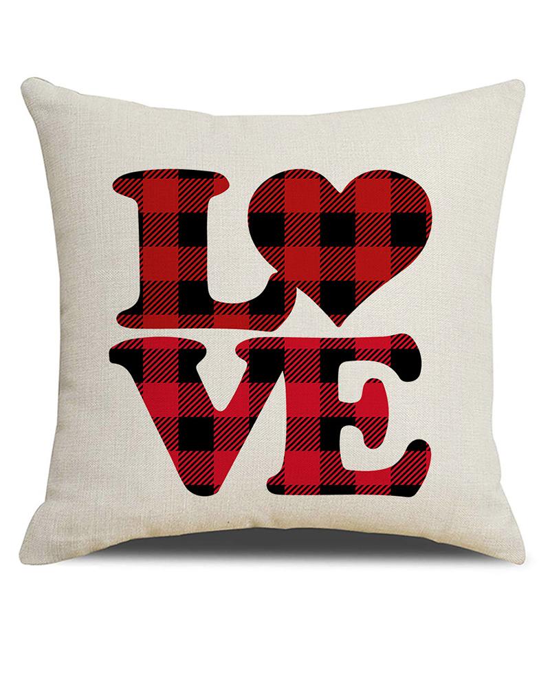 

Valentine's Day Pillow Cover 45×45cm Linen Cushion Case Pillowcase, Style2