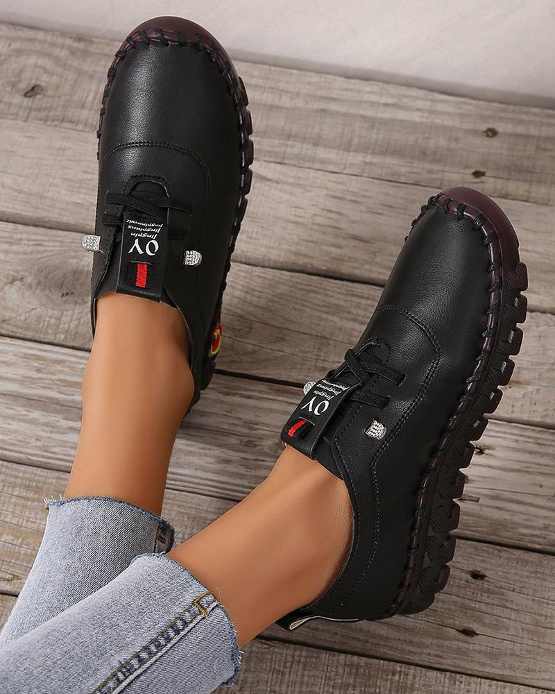 

Slip On Lace Up Sneakers, Black