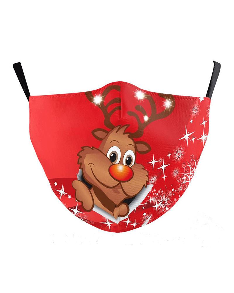 

Christmas Print Breathable Filter Face Mask, Style6
