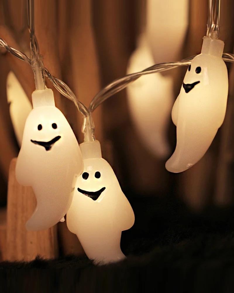 

Halloween Ghost String Lights Battery Operated Halloween Lights Outdoor Decoration Rope Lights for Patio, Garden, Gate, Yard, Halloween Christmas Decoration, Style2