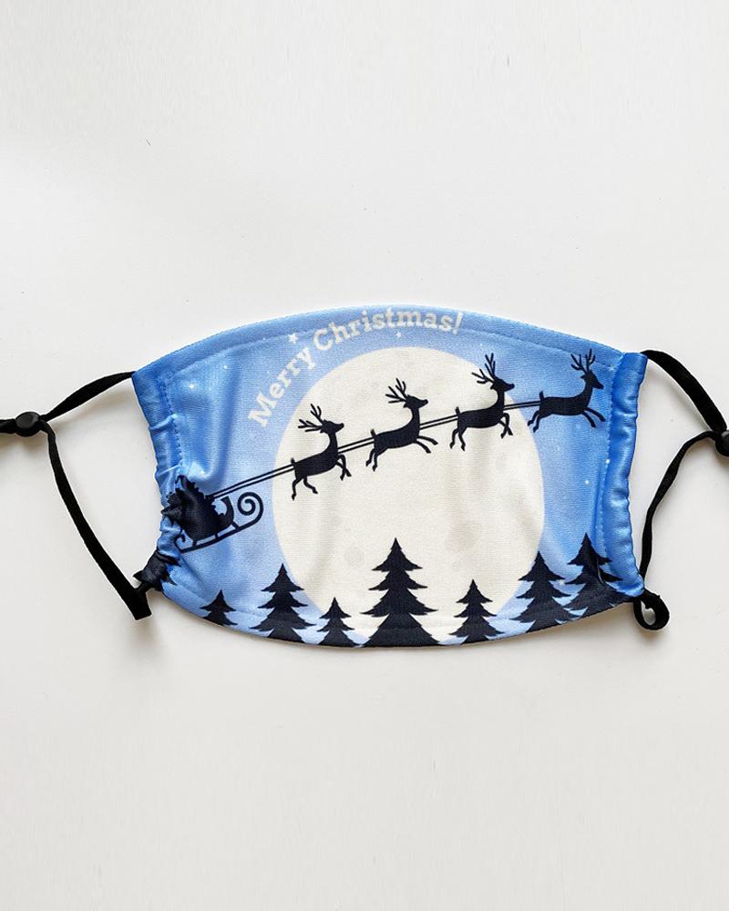 

Christmas Santa Reindder Print PM 2.5 Face Mask With Filter For Adults, Style2