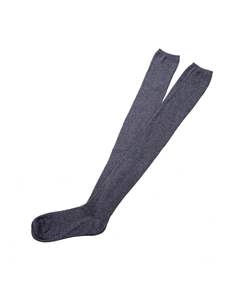 

Plain Over The Knee Socks, Dark grey