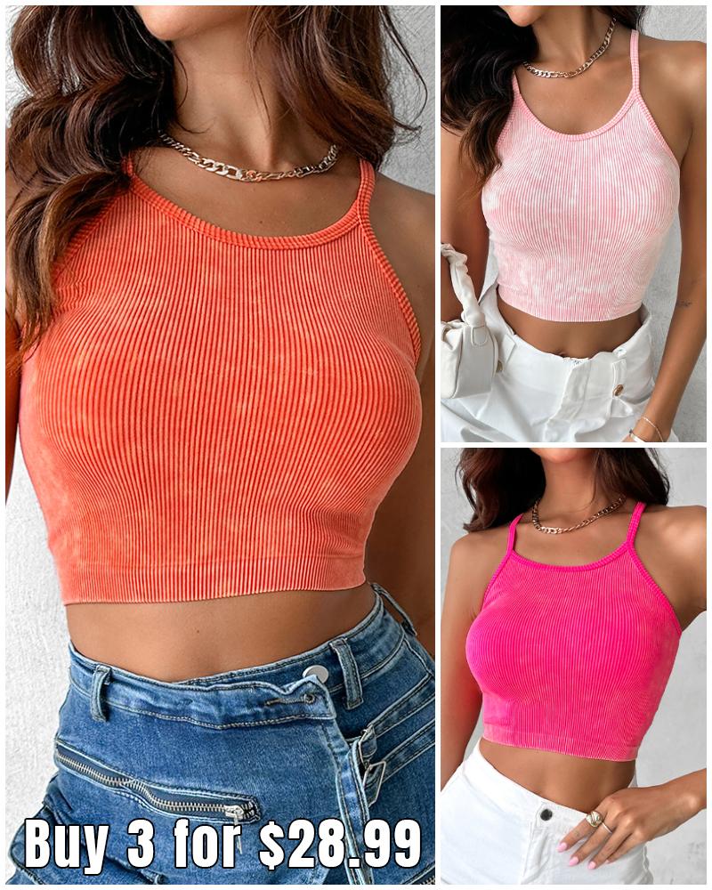 

3-Pack U-Neck Racer Back Crop Active Top, Style3