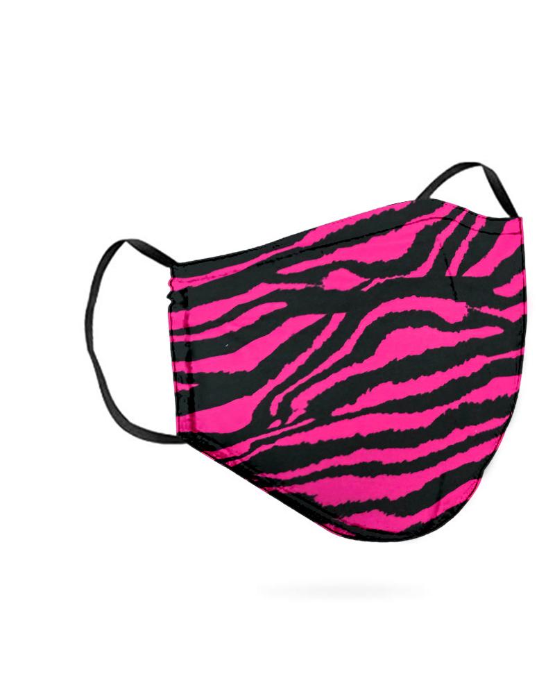

Zebra Print Breathable Mouth M .a. s. k Washable And Reusable, Hot pink
