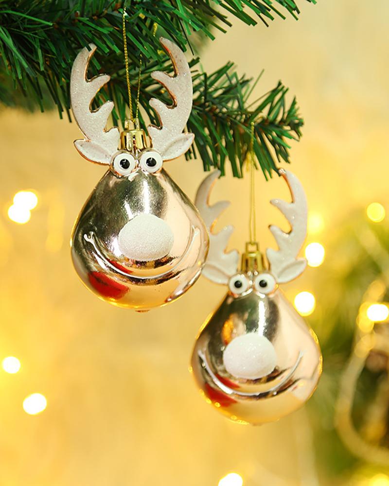 

Christmas Ornament Balls for Xmas Tree Xmas Deer Tree Ball with Hanging Loop for Christmas Party Home Décor, Style2