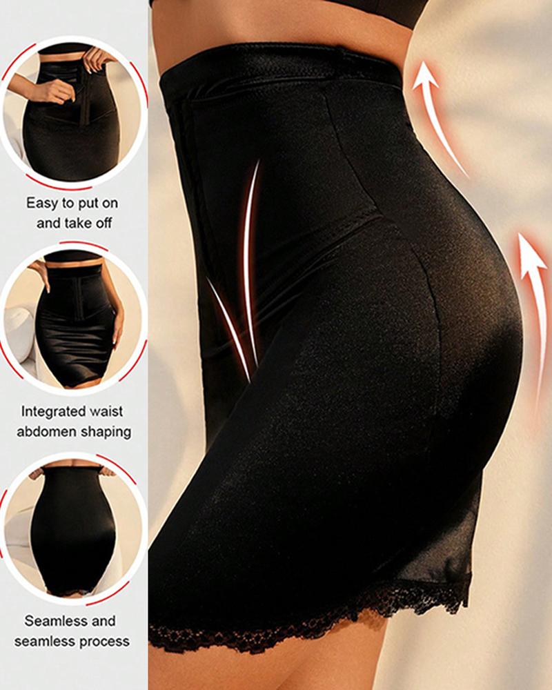 

Robe gainante taille haute, contrôle du ventre, demi-jupe, rehausseur de fesses, jupe amincissante, Black