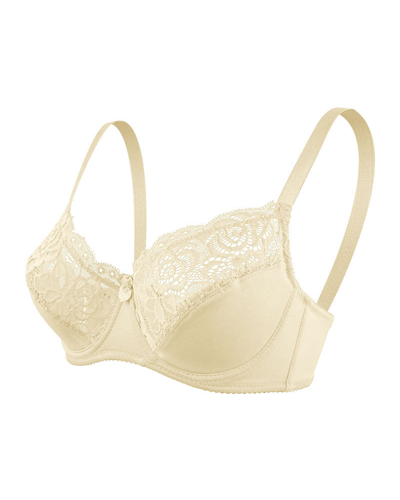 

Contrast Lace Push Up Bralette, Yellow