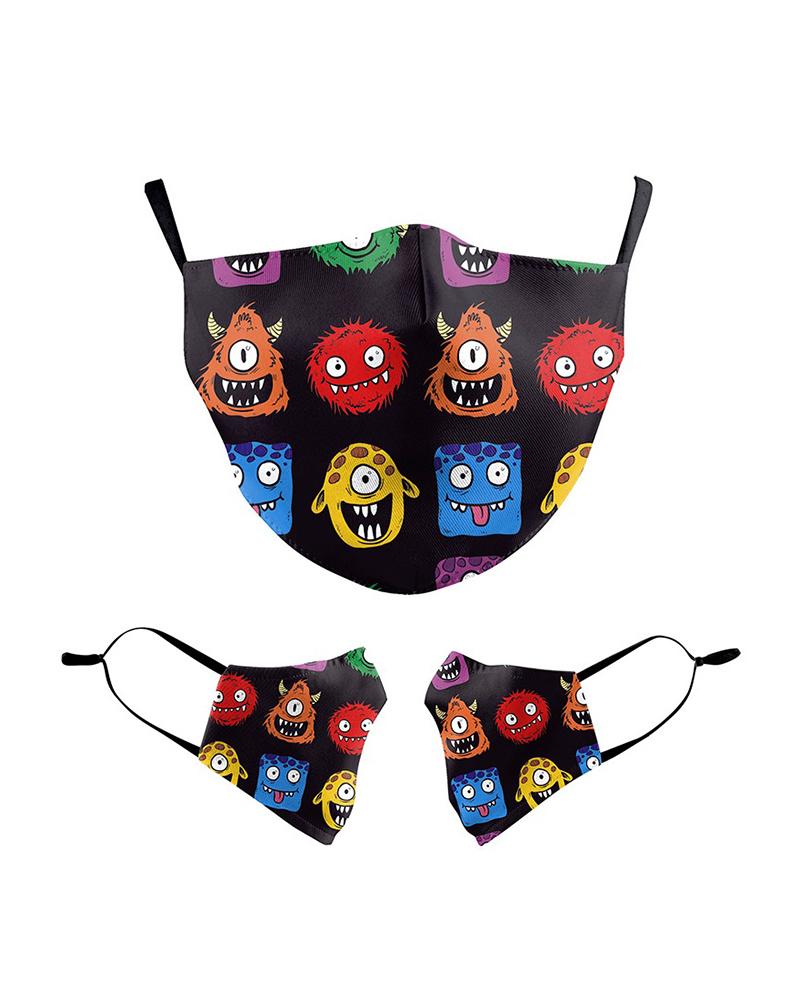 

Cartoon Print Breathable Face Mask, Multicolor