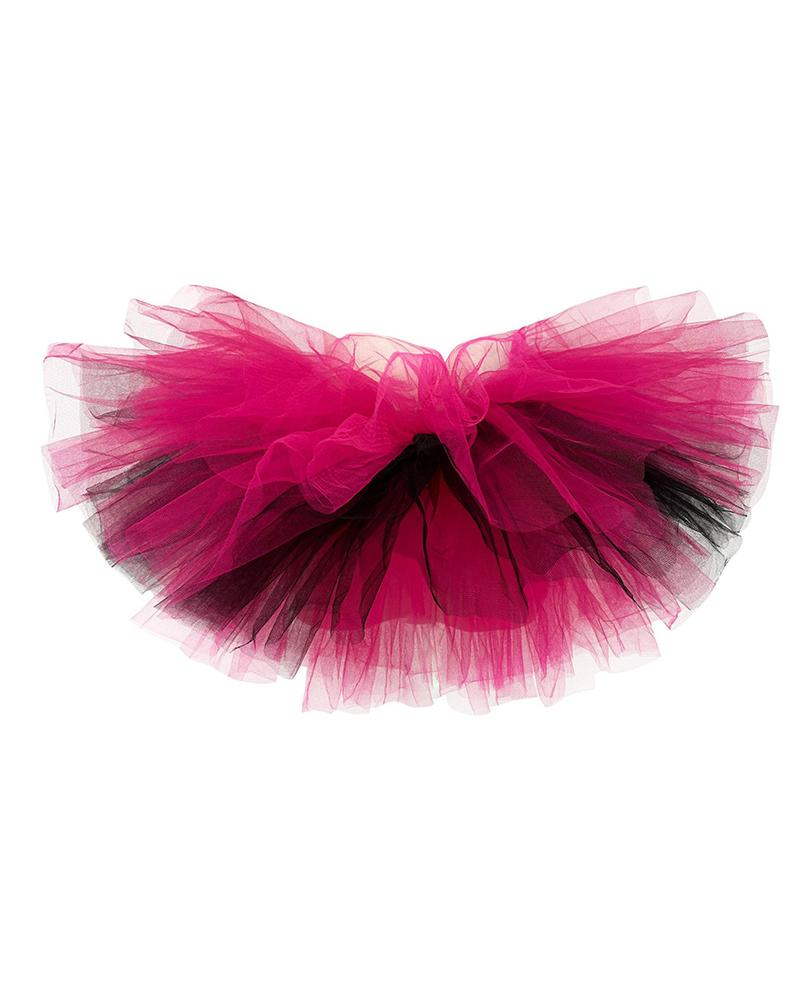 

Halloween Women Ballet Dance Layered Tulle Tutu Colorblock Skirt, Style4