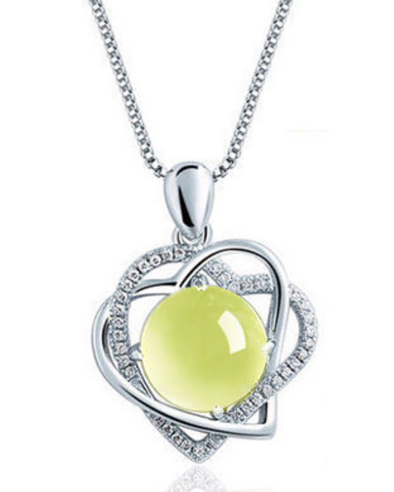 

Double Heart Crystal Pendant Necklace, Style5