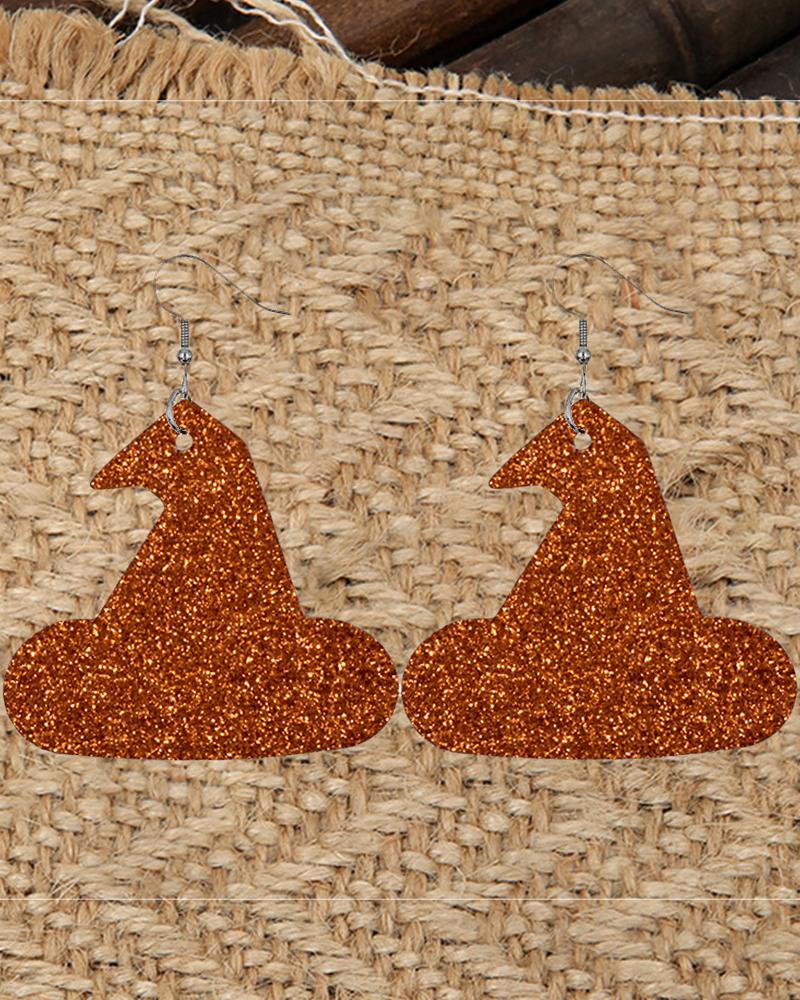 

1Pair Halloween Graphic Pumpkin Print Drop Earrings, Style5