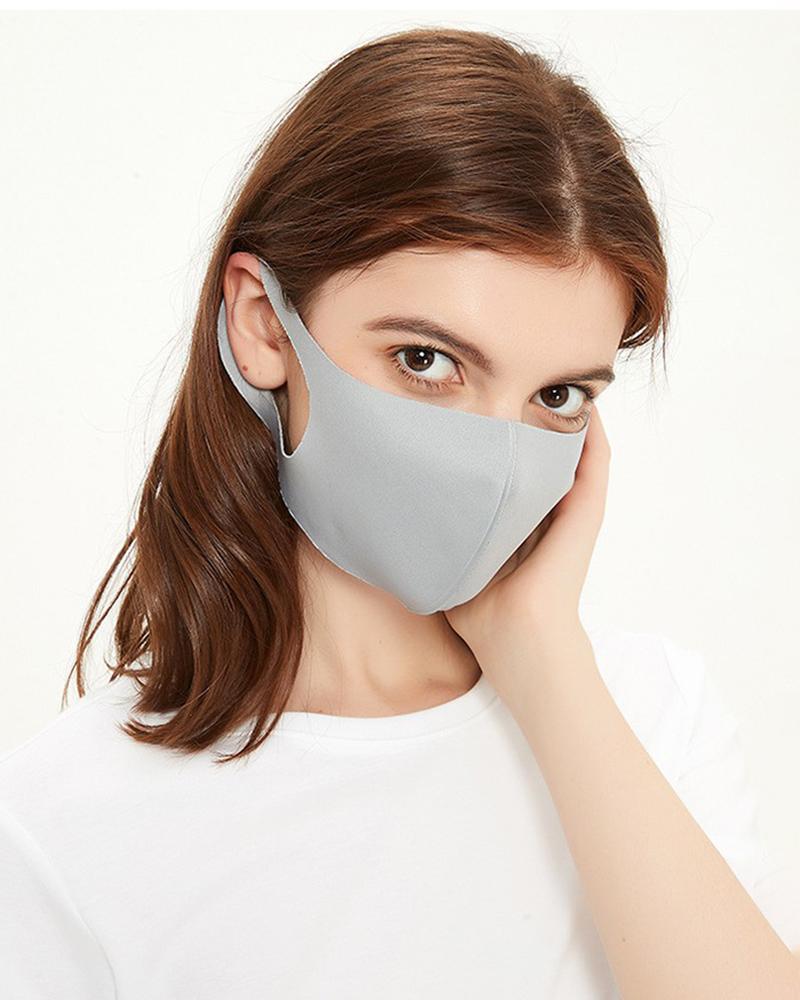 

Ice Silk Breathable Mouth Mask Washable And Reusable, Gray