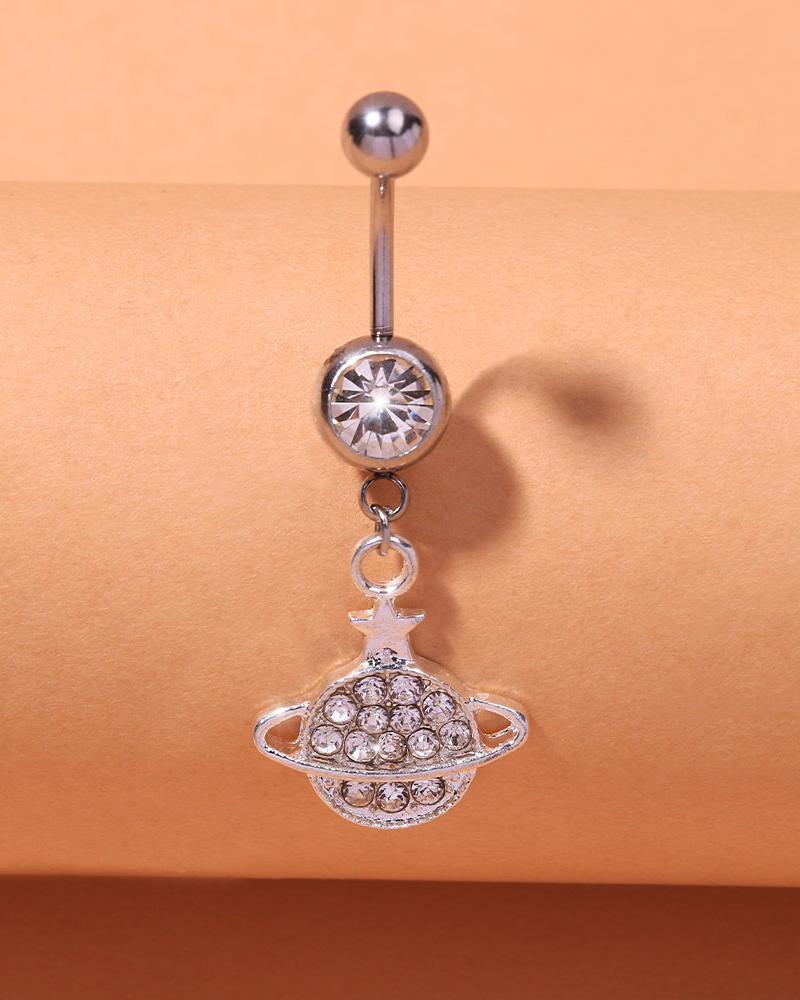 

Zircon Butterfly Heart Star Decor Navel Belly Ring, Style4