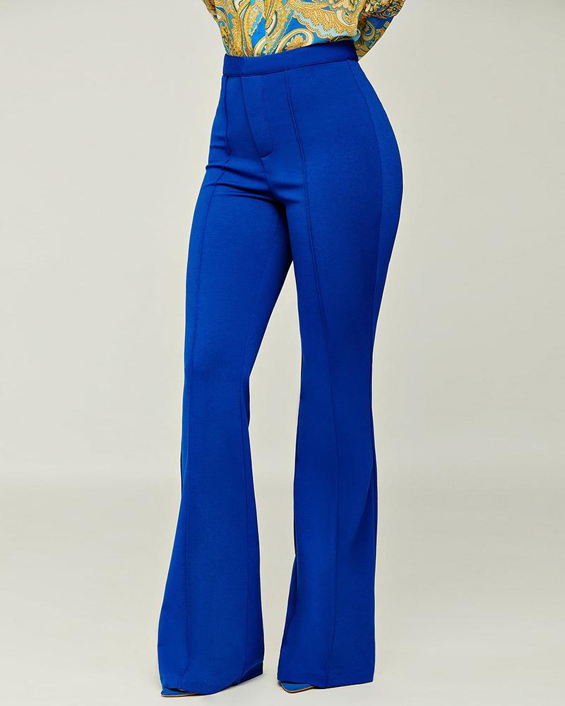 High Waist Flared Leg Pants
