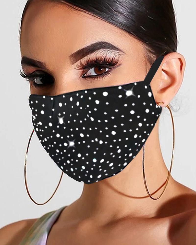 

Glitter Studded Breathable Mouth Mask Reusable, Style4