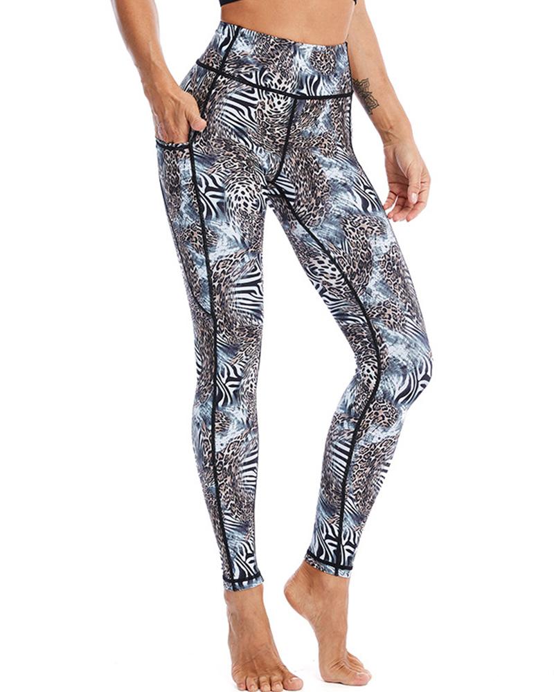 

Leopard Skinny Yoga Pants, Style3