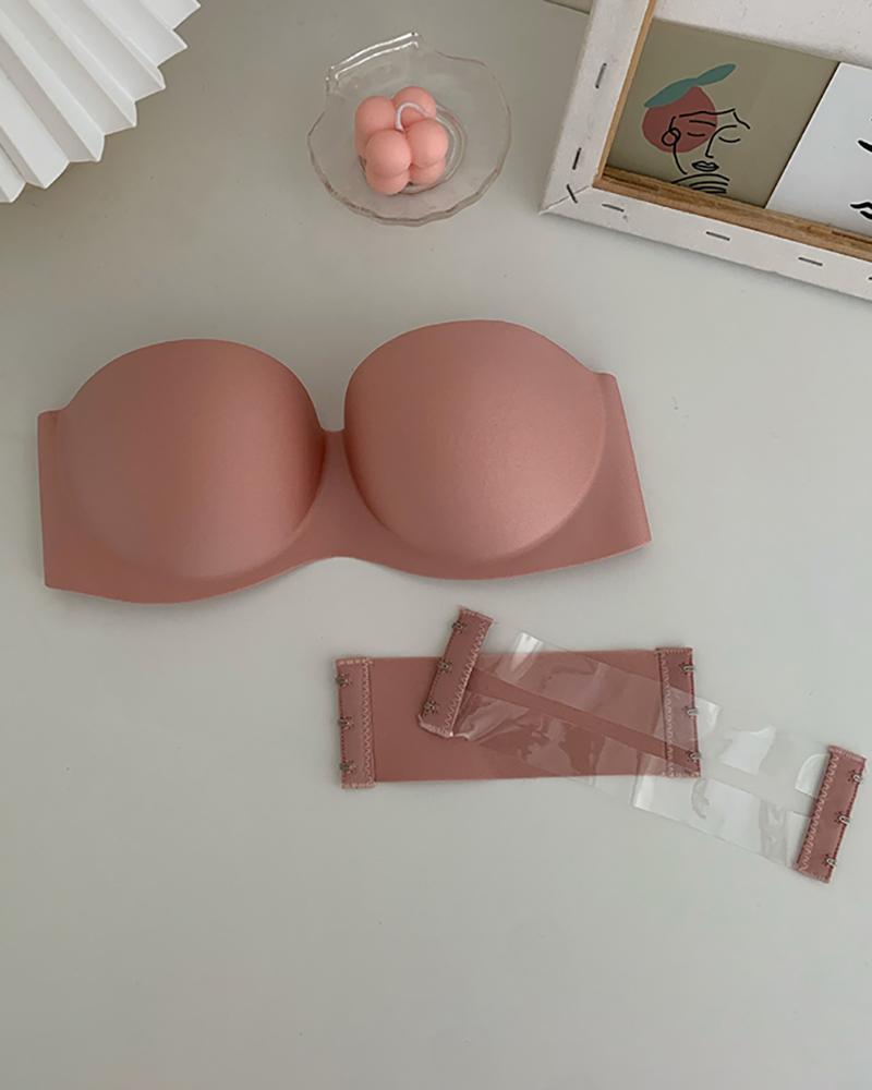 

Push Up Strapless Front Seamless Bra, Pink