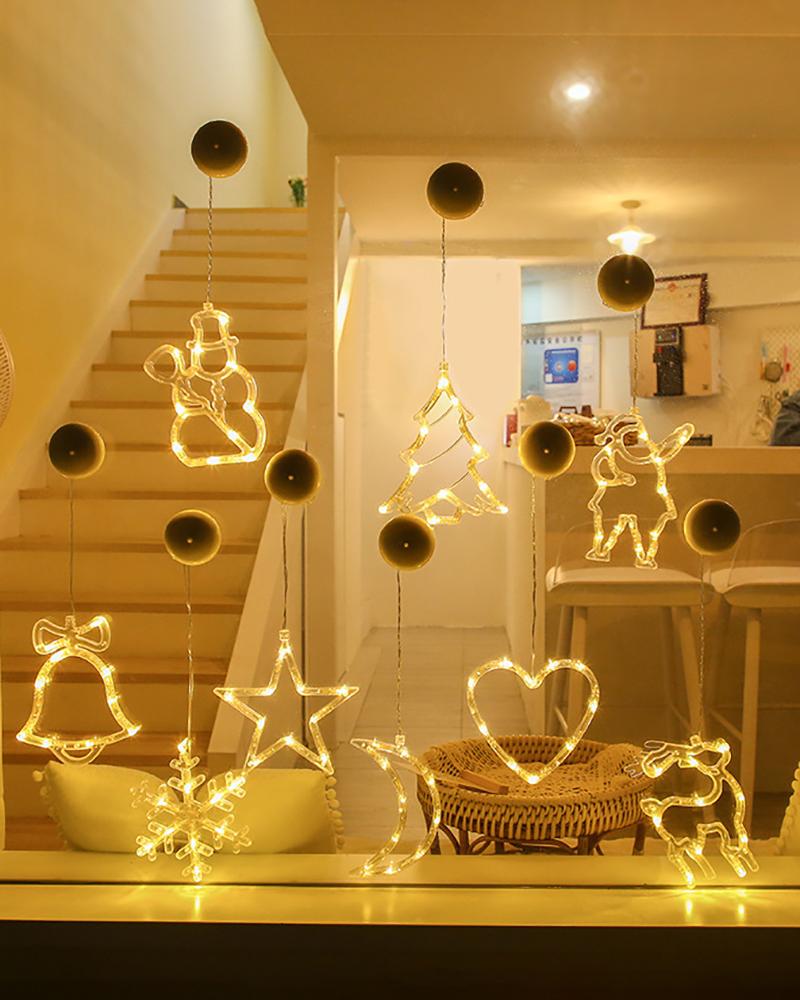 

LED Christmas Lights Indoor Window Decorations With Suction Cup, Style1