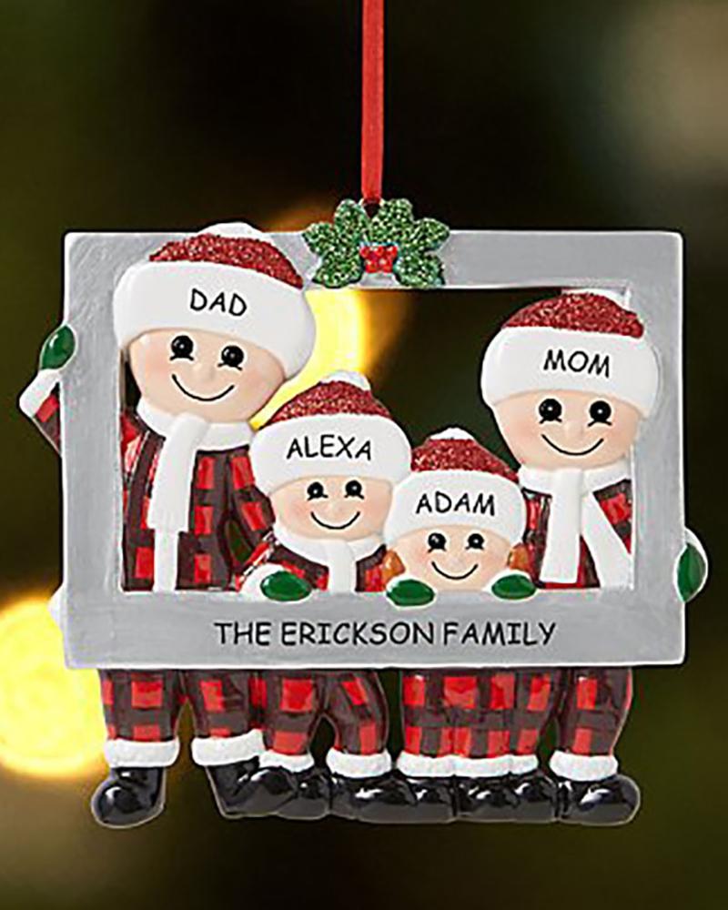 

Xmas Cute Family Photo Frame Pendant Christmas Tree Decoration Ornament, Style4