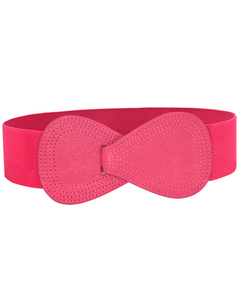 

Wide Elastic Trendy Belt, Hot pink